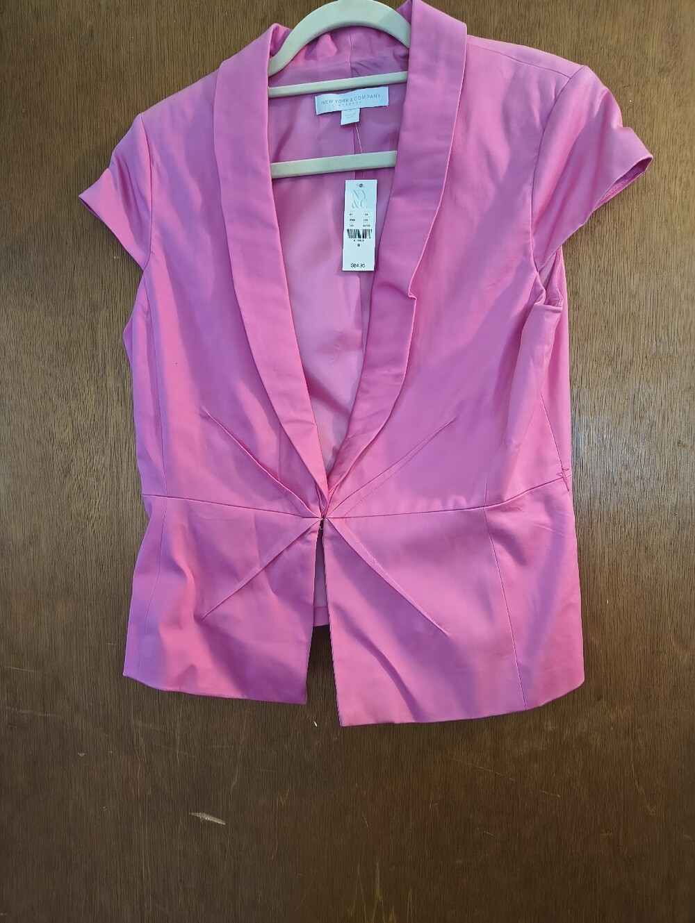 NWT New York & Company Size 8 Pink Cap Sleeve Blazer